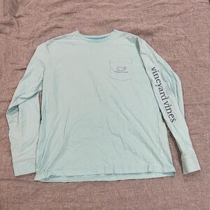 Vineyard Vines Aqua Long Sleeve Tee
